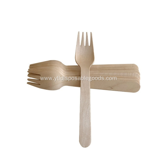 160mm disposable wooden fork